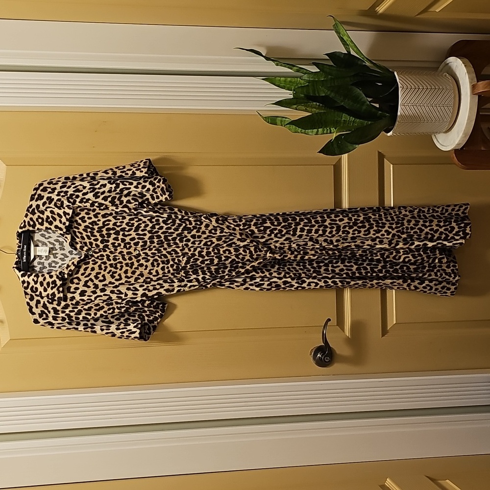 H&M maxi leopard dress